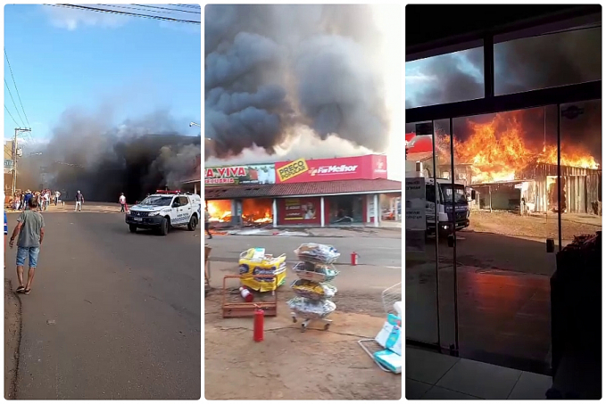 INCÊNDIO: Casa de agropecuária e duas farmácias são consumidas por chamas em Colorado do Oeste - News Rondônia