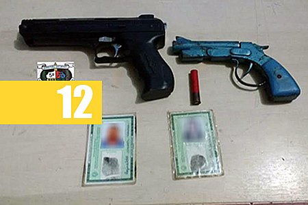 ZONA LESTE: FORÇA TÁTICA DO 5ºBPM PRENDE DUPLA COM GARRUNCHA E PISTOLA 9MM - News Rondônia