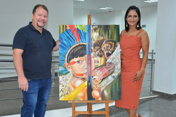Artista de Nova Mamoré expõe telas na Assembleia Legislativa, a convite do deputado Dr. Neidson - News Rondônia