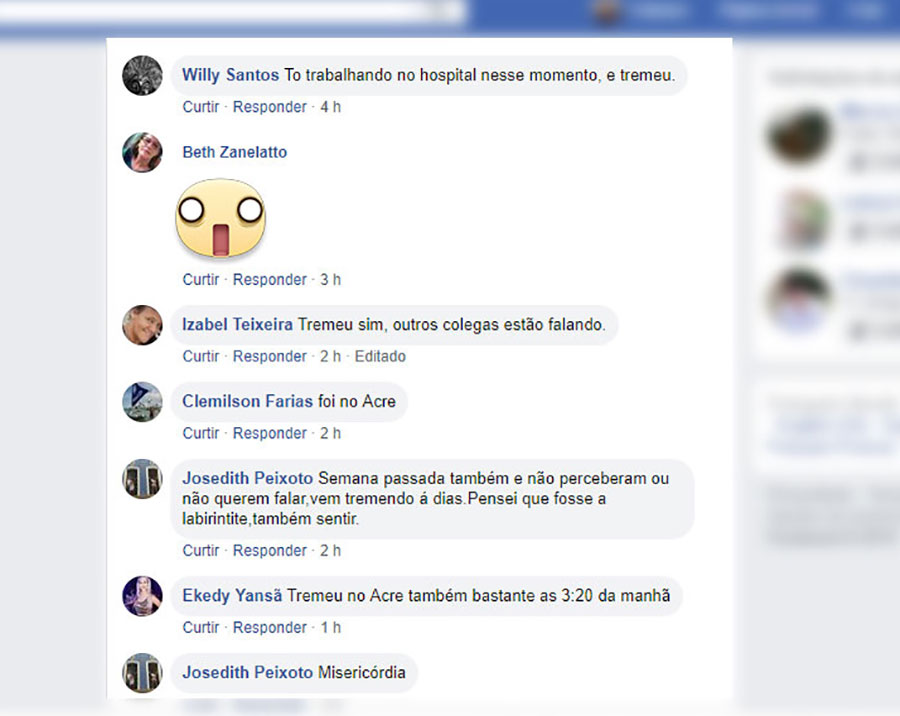 TREMOR OCORRIDO NO PERU É SENTIDO EM PORTO VELHO - News Rondônia