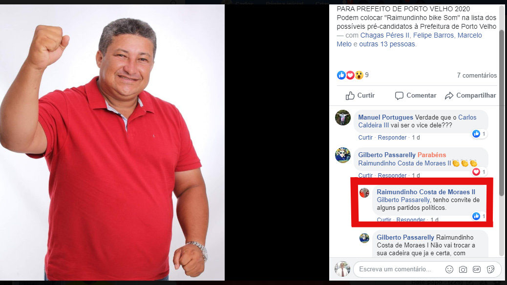 ELEIÇÕES 2020 - RAIMUNDINHO BIKE SOM É LANÇADO PRÉ CANDIDATO A PREFEITO DE PORTO VELHO - News Rondônia