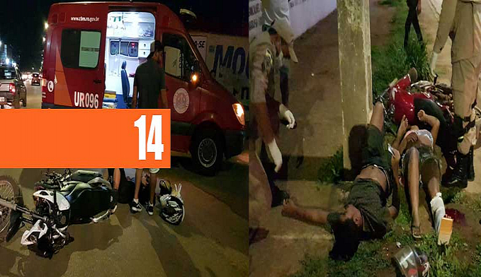 COLISÃO ENTRE MOTOS DEIXA TRÊS VÍTIMAS LESIONADAS NA ZONA SUL - News Rondônia