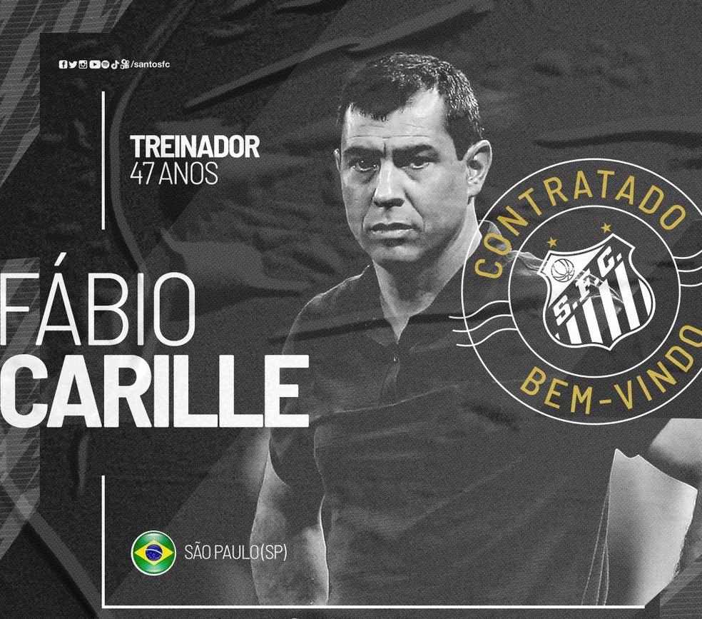 Santos anuncia a contratação do técnico Fábio Carille - News Rondônia