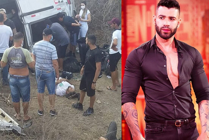 URGENTE - Após show, veículo que levava banda de Gusttavo Lima capota na BR-230 - News Rondônia