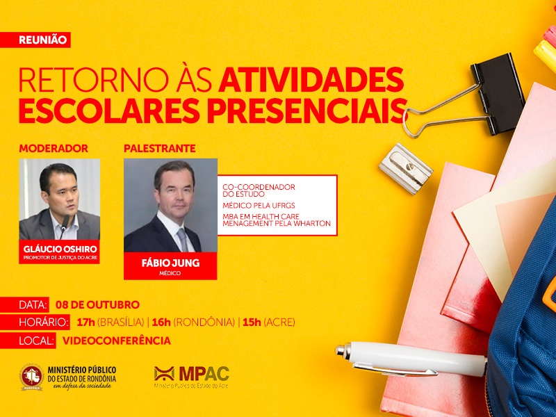 MPRO e MPAC promovem reunião virtual sobre medidas para retomada de aulas presenciais com secretários de Rondônia e Acre - News Rondônia