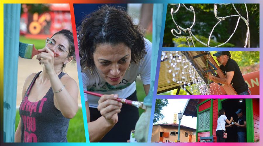 Fundação Cultural de Vilhena trabalha na instalação da iluminação de Natal na praça Nossa Senhora Aparecida - News Rondônia