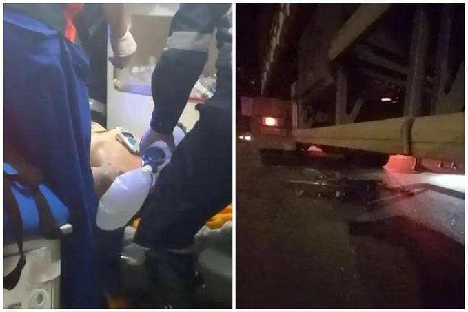 GRAVE: Ciclista escapa da morte após ser atropelado por carreta na capital - News Rondônia
