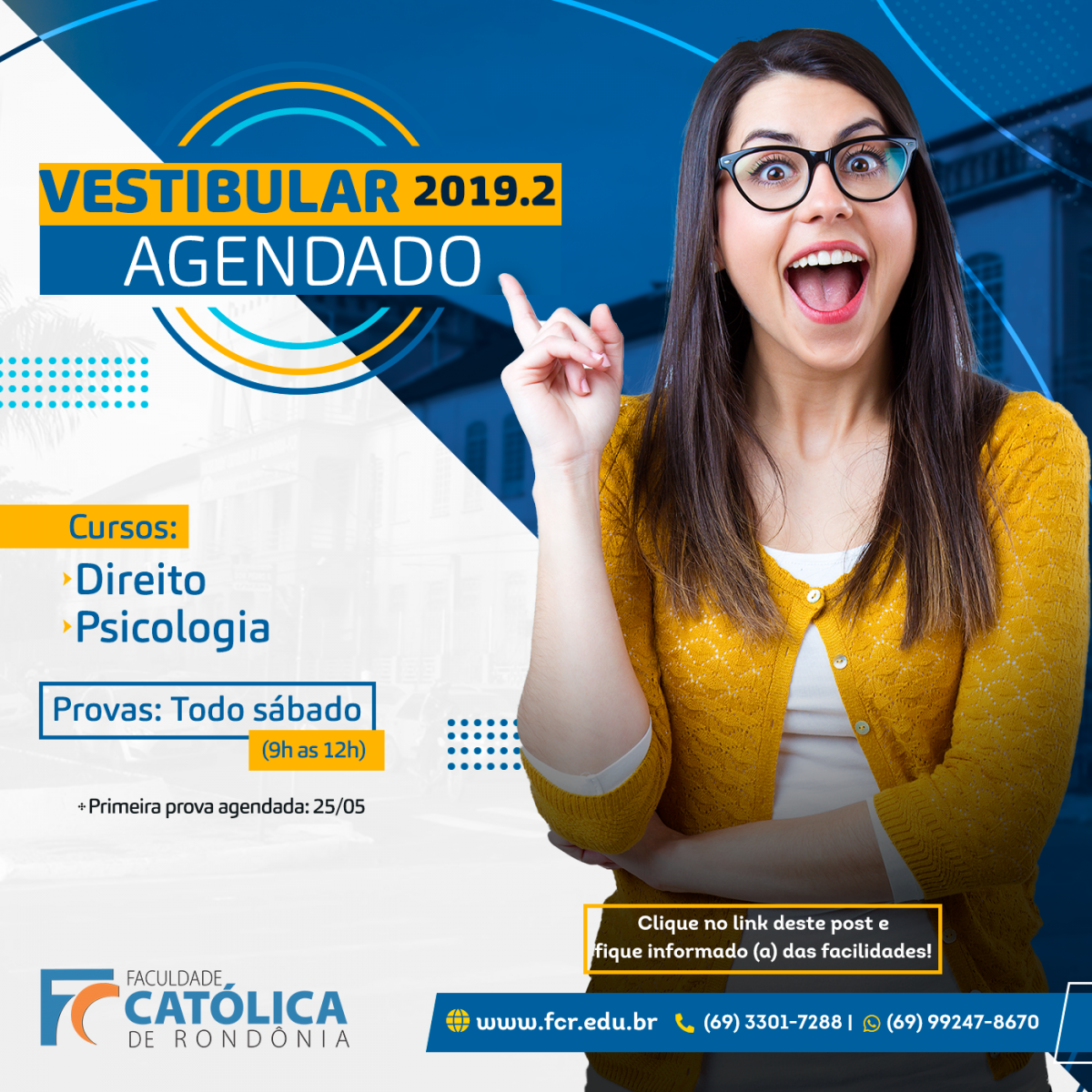 2019.2 - FACULDADE CATÓLICA ANUNCIA VESTIBULAR AGENDADO PARA OS CURSOS DE DIREITO E PSICOLOGIA - News Rondônia