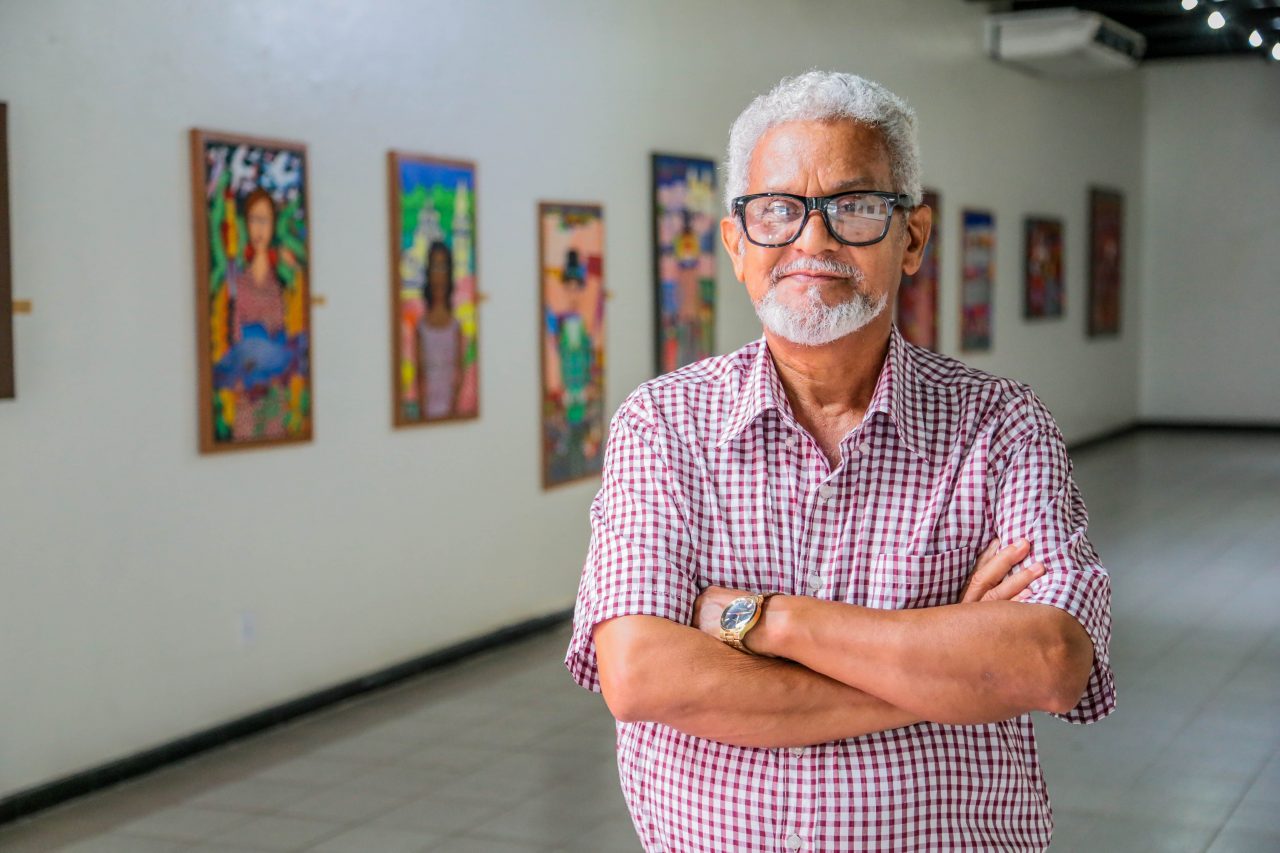 CORES CONTAGIANTES DAS PINTURAS DE J MESSIAS ESTÃO EXPOSTAS EM 28 TELAS NA CASA DA CULTURA IVAN MARROCOS - News Rondônia