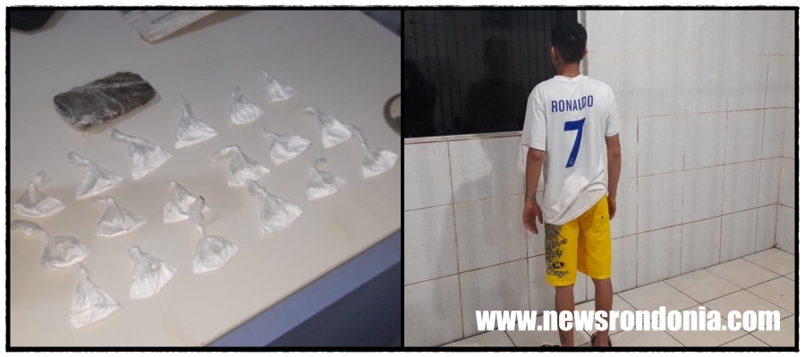 BAIXO MADEIRA: Jovem de 18 anos é preso com drogas em bar - News Rondônia