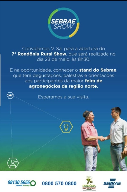 SEBRAE INOVA NA RONDÔNIA RURAL SHOW - News Rondônia