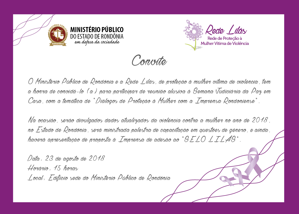 MPRO E REDE LILÁS PROMOVEM ENCONTRO COM A IMPRENSA PARA APRESENTAR NÚMEROS DA VIOLÊNCIA CONTRA A MULHER - News Rondônia