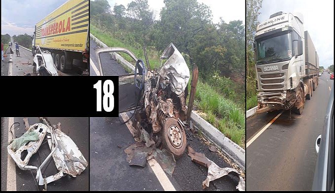 TRAGÉDIA NA BR-364: CARRO É DIVIDIDO APÓS COLISÃO DE AUTOMÓVEL, CAMINHÃO E CARRETA - IMAGENS FORTES - News Rondônia