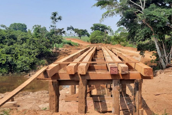Jaru: Ponte sobre o Rio São Domingos na Linha 634 deve ser concluída nos próximos 10 dias - News Rondônia
