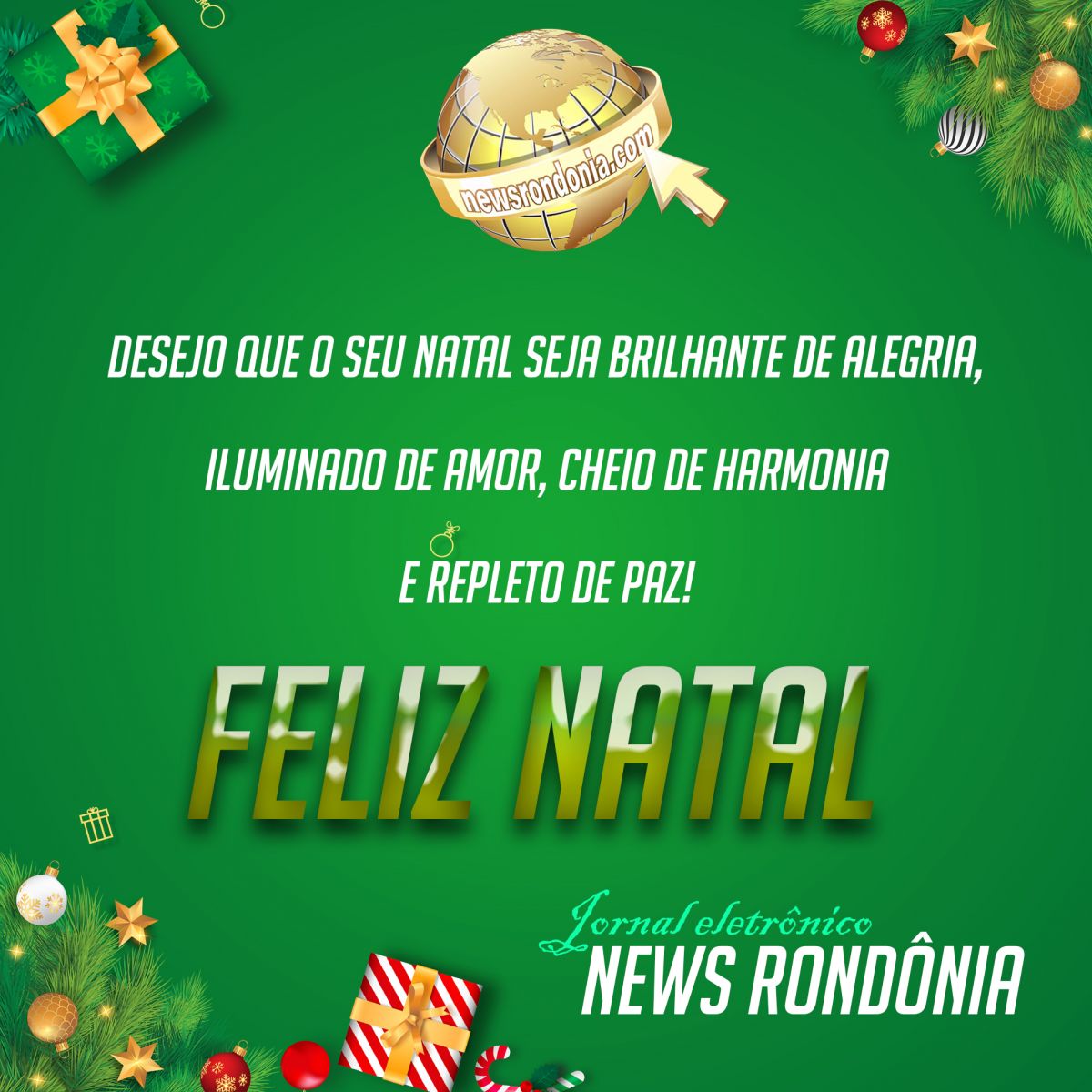 Feliz Natal: Jornal Eletrônico News Rondônia - News Rondônia