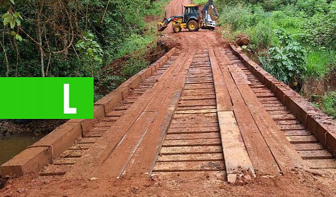 TRAFEGABILIDADE - Ponte de madeira sobre o rio Figueira recebe manutenção em trecho da RO-383, na região de Alta Floresta dOeste - News Rondônia