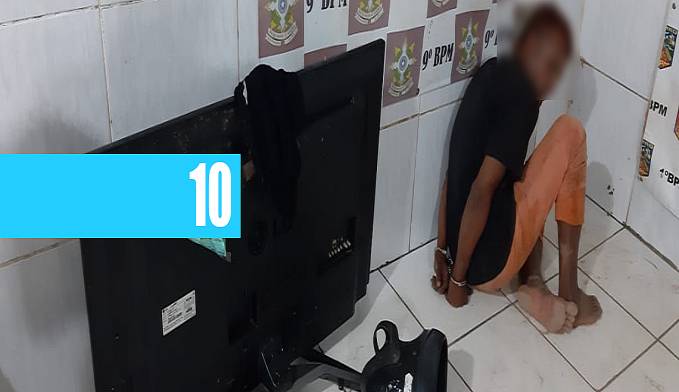 COM TELEVISOR NA GARUPA, HOMEM É PRESO NA BR-364 EM PORTO VELHO - News Rondônia