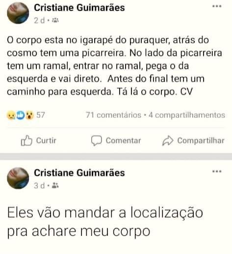 MORTA PELA FACÇÃO - Jovem contou passo a passo de como seria a sua morte nas redes sociais - News Rondônia