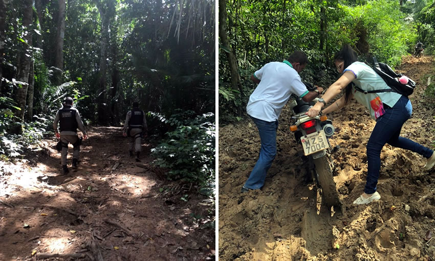 Equipe caminha 17 quilômetros para investigar caso de deficiente mental acorrentado pela mãe - News Rondônia