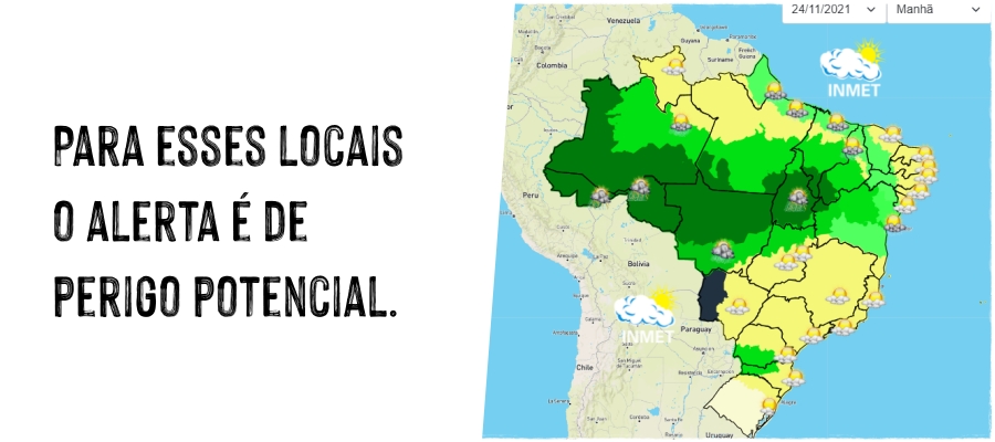 TEMPO NEWS: quarta com chuvas intensas e ventos fortes; tem alerta de perigo pelo INMET com a ocorrência de raios e trovoadas - News Rondônia