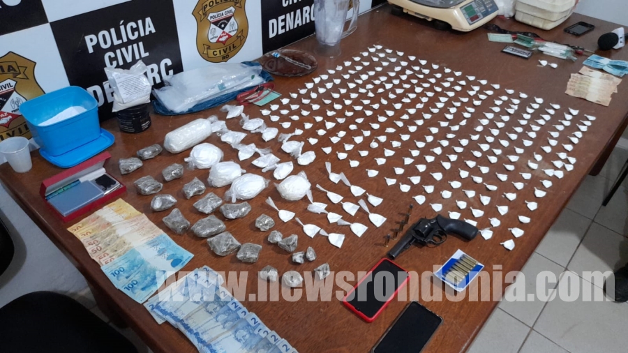 Denarc estoura laboratório de drogas e prende traficante com entorpecente avaliado em 40 mil reais - News Rondônia