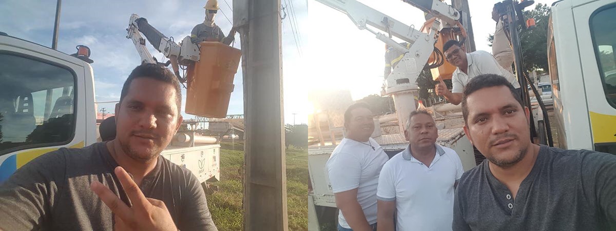 EQUIPE DA EMDUR PORTO VELHO ILUMINA A ENTRADA DE CANDEIAS E AJUDA CANDIDATO LUCIVALDO FABRÍCIO A GANHAR VOTOS - News Rondônia