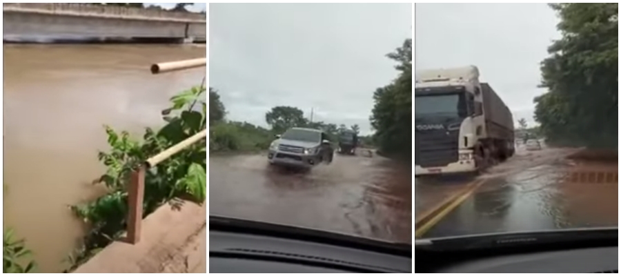 Com trecho da Br-364 imerso pelas águas do Jamari, acesso da rodovia é mantido fechado - News Rondônia