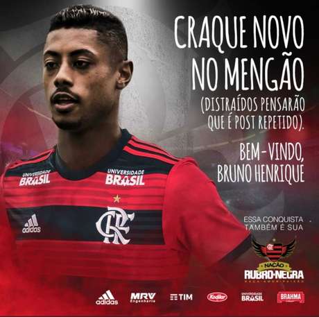 FLAMENGO ANUNCIA CONTRATAÇÃO DO ATACANTE BRUNO HENRIQUE - News Rondônia