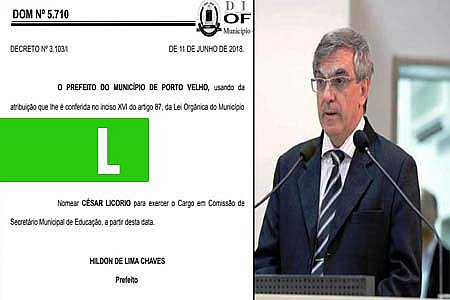 PREFEITO HILDON CHAVES NOMEIA NOVO SECRETÁRIO DA SEMED - News Rondônia