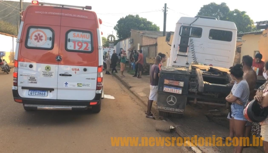 Adolescente dirigindo caminhão atropela homem em frente a residência na zona sul - News Rondônia