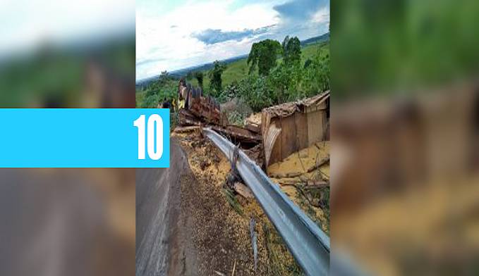 MOTORISTA PERDE CONTROLE E CARRETA TOMBA NA CURVA DA BANANA PRÓXIMO A COLORADO - News Rondônia