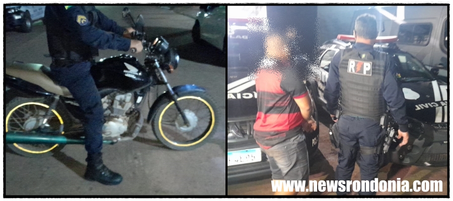 PEGOU EMPRESTADO: Suspeito é preso com moto roubada no centro de Porto Velho - News Rondônia