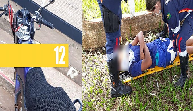 ADOLESCENTE FICA GRAVEMENTE FERIDO APÓS BATER EM MOTOCICLETA NA AVENIDA MAMORÉ - News Rondônia