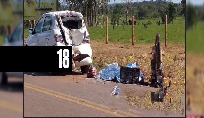 ROLIM DE MOURA  MOTOCICLISTA MORRE APÓS SE CHOCAR NA TRASEIRA DE CARRO NA RO-010 - News Rondônia