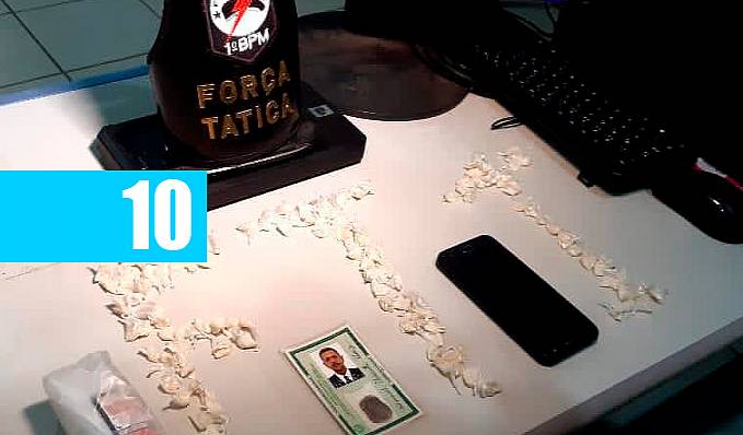 Força Tática prende traficante com mais de 100 porções de cocaína próximo da rodoviária - News Rondônia