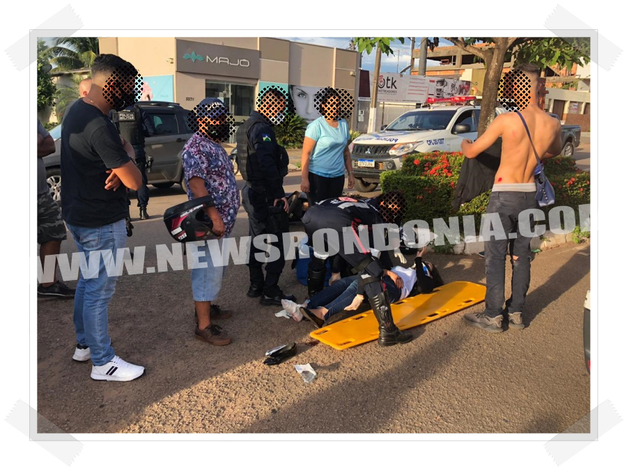 Casal fica ferido após colidir moto em carro na capital - News Rondônia