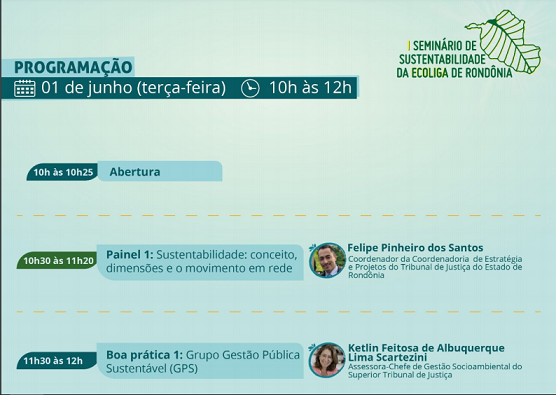 I Seminário de Sustentabilidade: acompanhe ao vivo o primeiro encontro promovido pela Ecoliga - News Rondônia