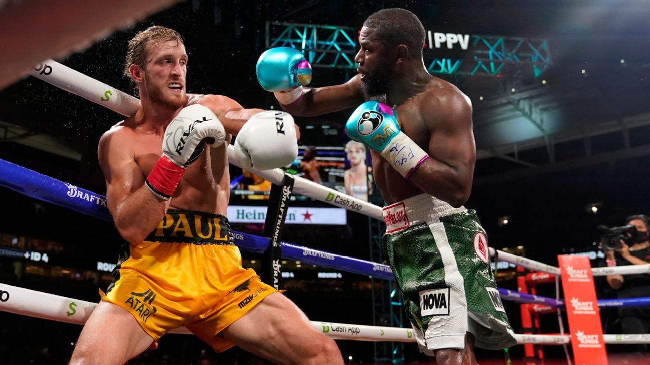 Youtuber Logan Paul 'aguenta' oito rounds de domínio de Floyd Mayweather em noite aguardada por fãs do boxe - News Rondônia