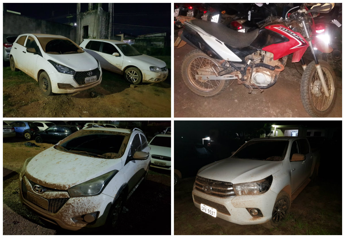 POLÍCIA CIVIL E BATALHÃO DE CHOQUE RECUPERAM CARROS ROUBADOS EM GARAGEM DE LEILÕES - News Rondônia