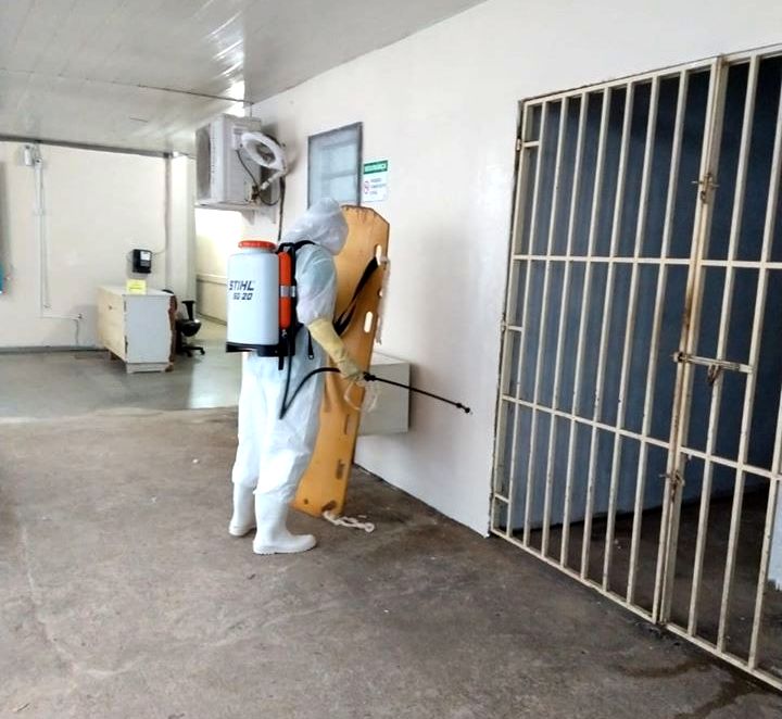 HOSPITAL DE BASE E JOÃO PAULO II ESTÃO SENDO DESINFETADOS COM MONOPERSULFATO DE POTÁSSIO PARA CONTER O CORONAVÍRUS - News Rondônia