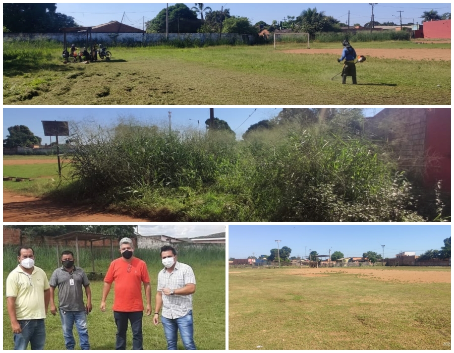 Campo da Flor do Cacto recebe limpeza após solicitação do vereador Edimilson Dourado - News Rondônia