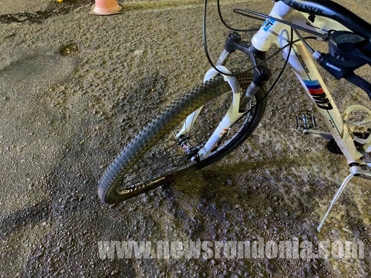Ciclista fica ferido após colidir na lateral do carro no bairro Embratel - News Rondônia