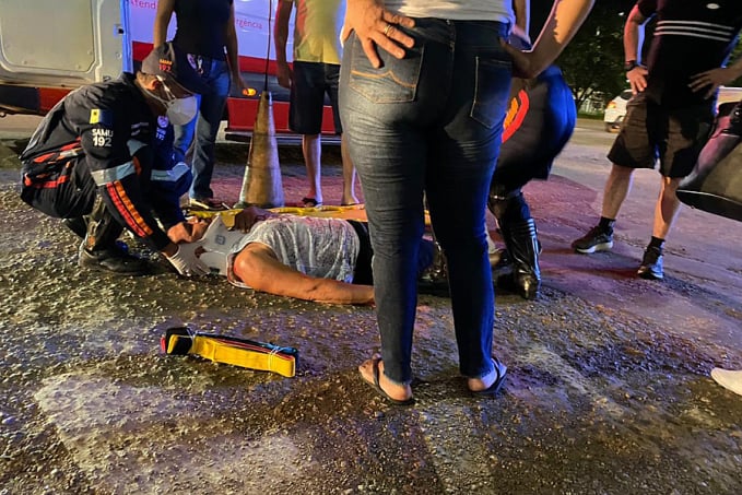 Ciclista fica ferido após colidir na lateral do carro no bairro Embratel - News Rondônia