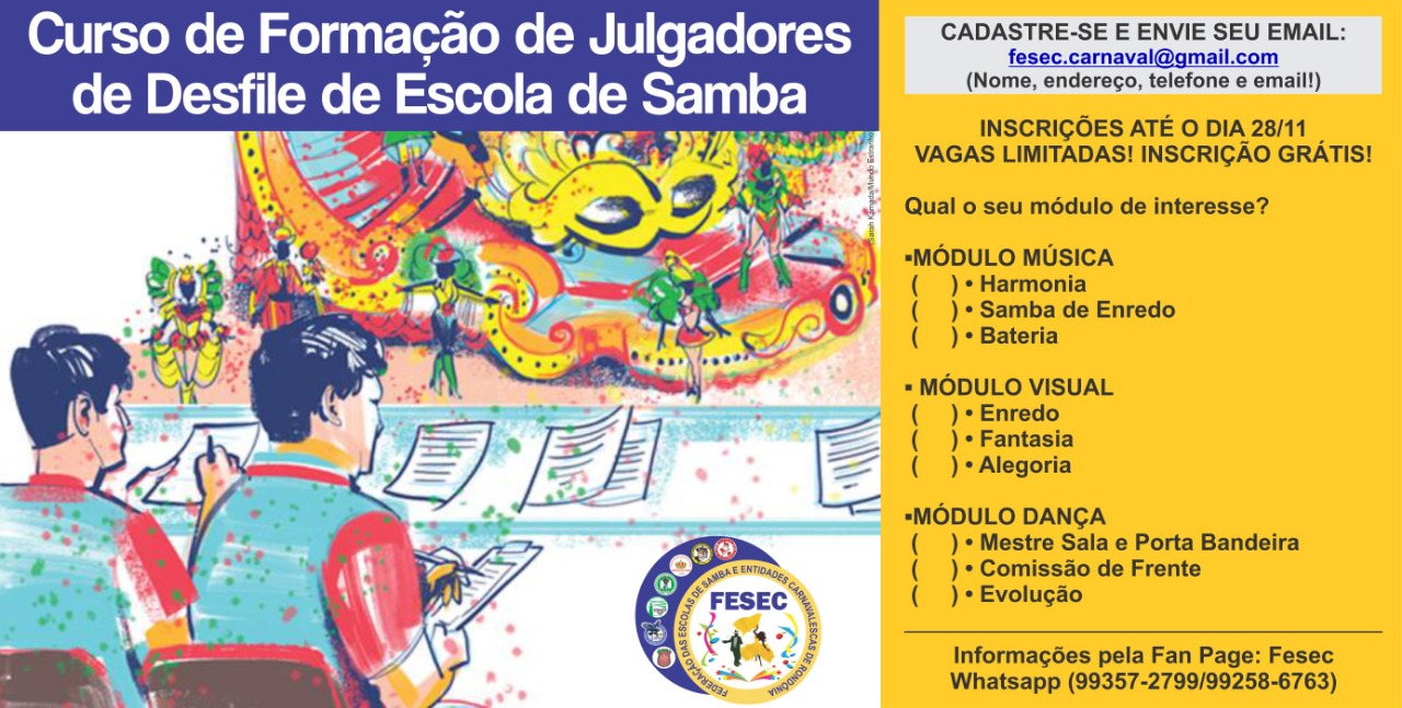 FESEC PROMOVE CURSO JURADO DE ESCOLA DE SAMBA - News Rondônia
