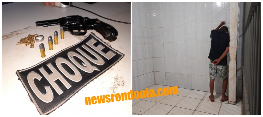 Suspeito é detido por populares com revólver na zona leste - News Rondônia