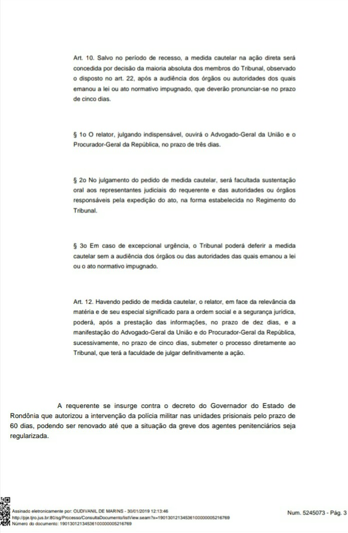 INFORMATIVO DO SINGEPERON REFERENTE A LIMINAR NÃO CONCEDIDA PELO DESEMBARGADOR - News Rondônia