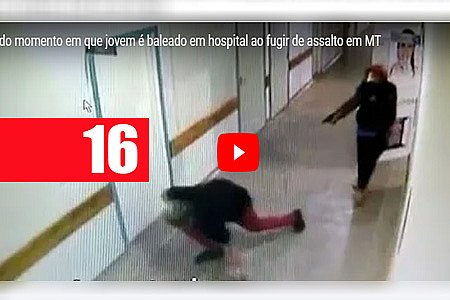 VEJA VÍDEO DO MOMENTO EM QUE JOVEM É BALEADO EM HOSPITAL AO FUGIR DE ASSALTO EM MT - News Rondônia