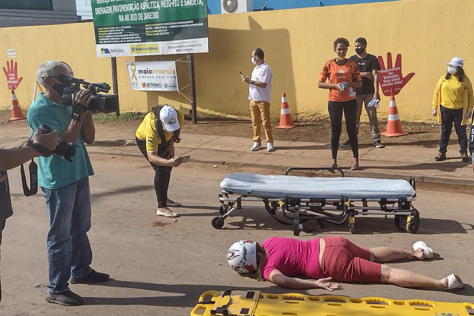 Em parceria, Detran promove simulação de acidente de trânsito em Porto Velho; ação faz parte do Movimento Maio Amarelo - News Rondônia