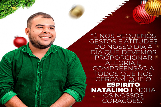 Cartão de Natal: Pedro Rocha deseja Feliz Natal aos munícipes de Candeias do Jamari - News Rondônia