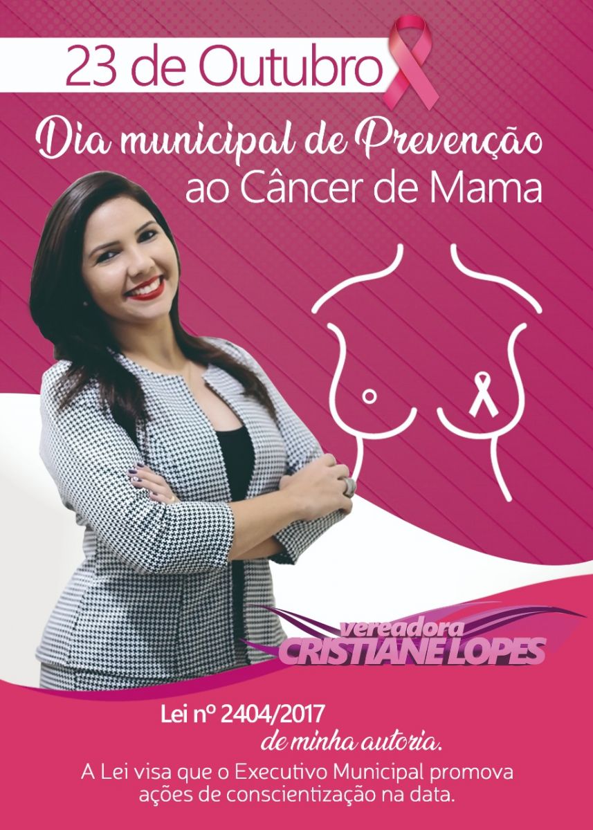 NO DIA MUNICIPAL DE PREVENÇÃO AO CÂNCER DE MAMA, CRISTIANE LOPES DESTACA A PREVENÇÃO E O DIAGNÓSTICO PRECOCE - News Rondônia